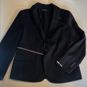 DSQUARED2 Black Blazer with Zipper Detail. Boys size 12